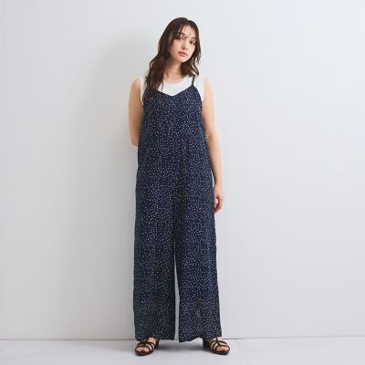 ＜QUEENS COURT（Women）＞シアージャカードドットサロペット≪手洗い可能≫