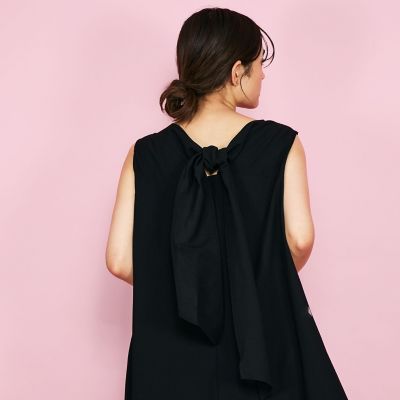 バックリボンワンピース≪手洗い可能≫