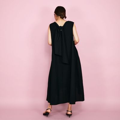 バックリボンワンピース≪手洗い可能≫