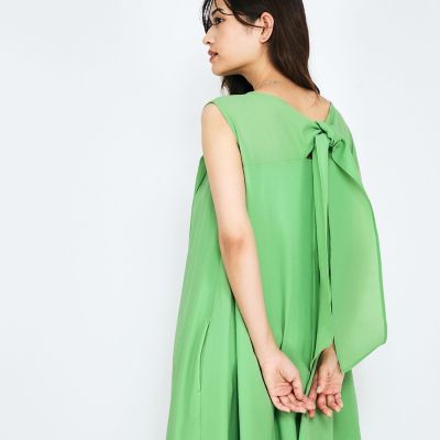 バックリボンワンピース≪手洗い可能≫