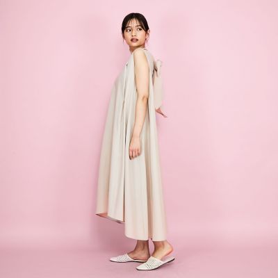 バックリボンワンピース≪手洗い可能≫