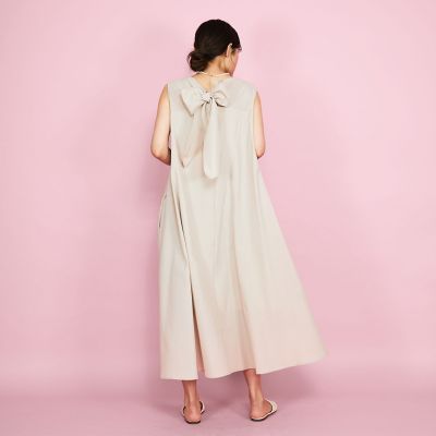 バックリボンワンピース≪手洗い可能≫