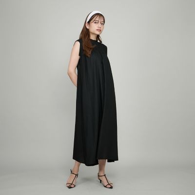 レーヨン麻シャーリングトップワンピース≪洗濯機で洗える≫