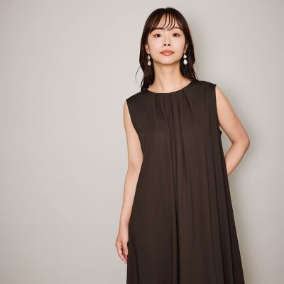 ＜QUEENS COURT（Women）＞コンフォールポンチタックプリーツワンピース≪洗濯機で洗える≫