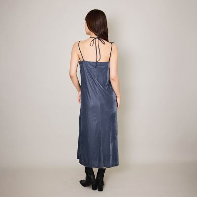 シアーベロアダブルストラップキャミドレス≪手洗い可能≫ | QUEENS