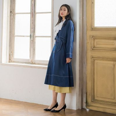 デニムシャンブレートレンチコート