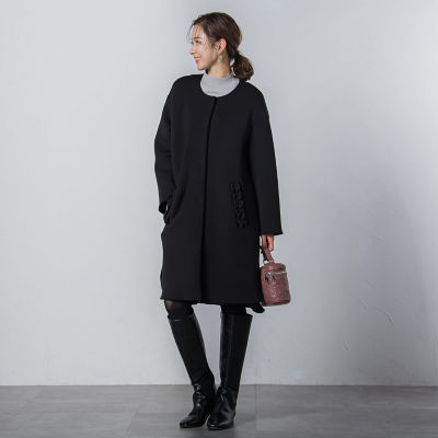 新品タグ付き　クイーンズコート　フリルポケットジャケットホワイト BPF01_220_2204-37075_0600?$