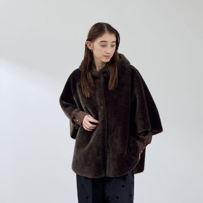ショートファーボンディングケープコート | QUEENS COURT（Women