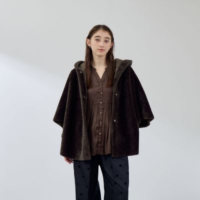 ショートファーボンディングケープコート | QUEENS COURT (Women