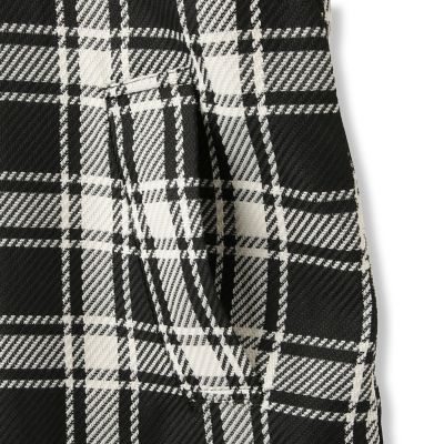 ツィーディチェックノーカラーコート≪手洗い可能≫ | QUEENS COURT
