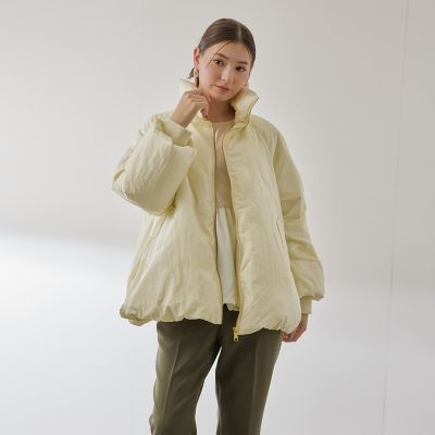 美品♪ノーブル　ダウン　ジャケット　アウター　ボリュームカラー　コクーン　M セール】【WEB限定 Wardrobe DAILY MINIMAL】スタンドカラー コクーン