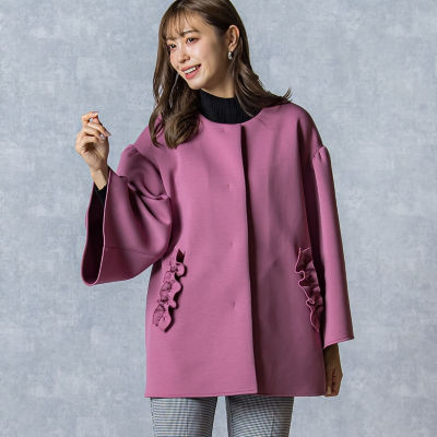 フリルポケットジャケット≪洗濯機で洗える≫ | QUEENS COURT（Women