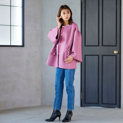 フリルポケットジャケット≪洗濯機で洗える≫ | QUEENS COURT（Women