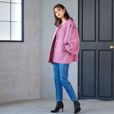 フリルポケットジャケット≪洗濯機で洗える≫ | QUEENS COURT（Women