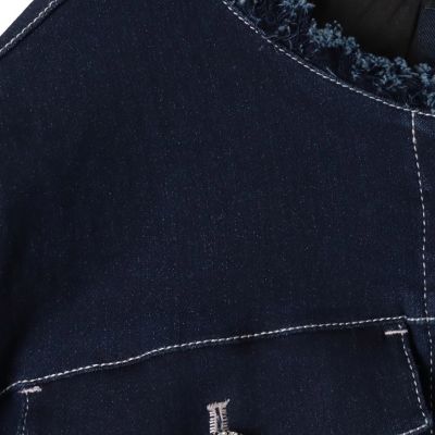 キラキラボタンデニムジャケット≪洗濯機で洗える≫