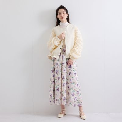シャーリングスリーブ切替ブルゾン≪洗濯機で洗える≫