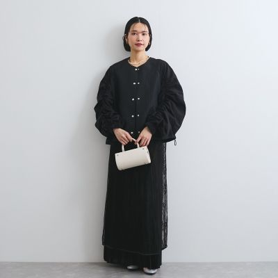 シャーリングスリーブ切替ブルゾン≪洗濯機で洗える≫