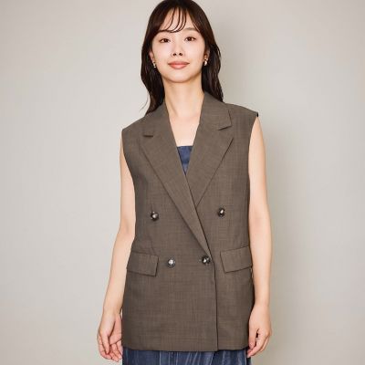 ハイツイストクロスジレベスト≪手洗い可能≫ | QUEENS COURT (Women