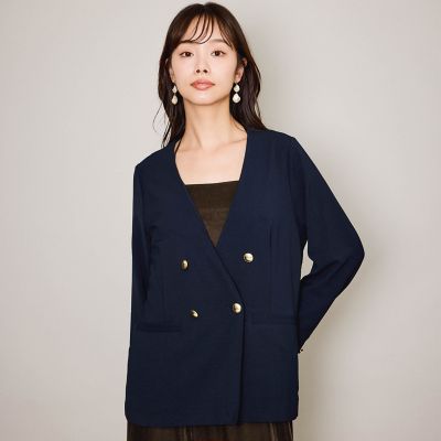 【KURASHI&Trips】ノーカラージャケット 気持ちに寄りそう フォーマル KURASHI&Trips】ノーカラージャケット 気持ちに寄りそう フォーマル