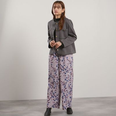 カルゼダンボールノーカラージャケット≪手洗い可能≫ | QUEENS COURT