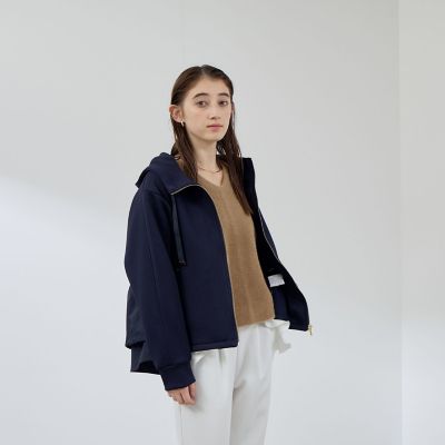 カルゼダンボール異素材切替パーカー | QUEENS COURT（Women