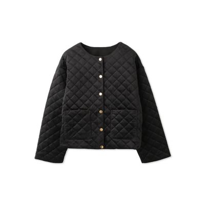 ベロアキルティングノーカラージャケット | QUEENS COURT（Women