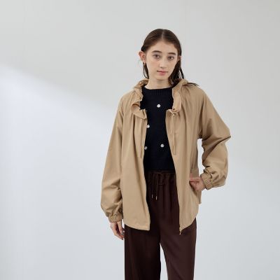 2WAYサーブルクロスフリルネックブルゾン | QUEENS COURT（Women