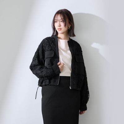 ボタニカルレースブルゾン≪手洗い可能≫ | QUEENS COURT（Women