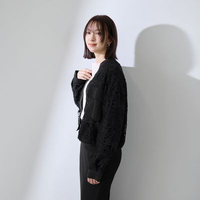 ボタニカルレースブルゾン≪手洗い可能≫ | QUEENS COURT（Women