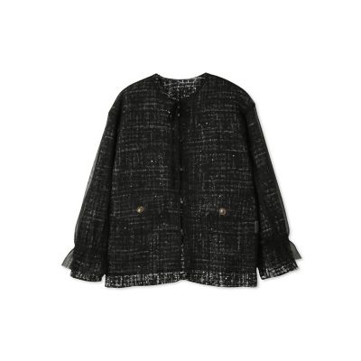 ＜QUEENS COURT（Women）＞チュールレイヤーセットツィードジャケット