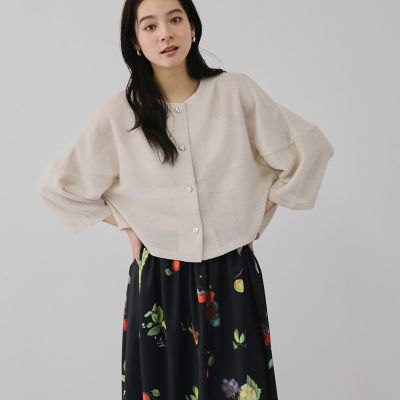 ＜QUEENS COURT（Women）＞ラメッシュノーカラージャケット