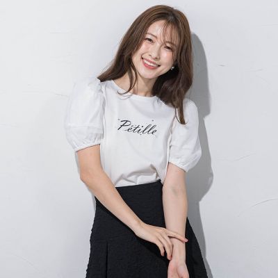 ジュエルロゴチュールパフＴシャツ≪洗濯機で洗える≫