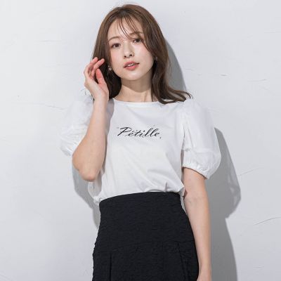 ジュエルロゴチュールパフＴシャツ≪洗濯機で洗える≫