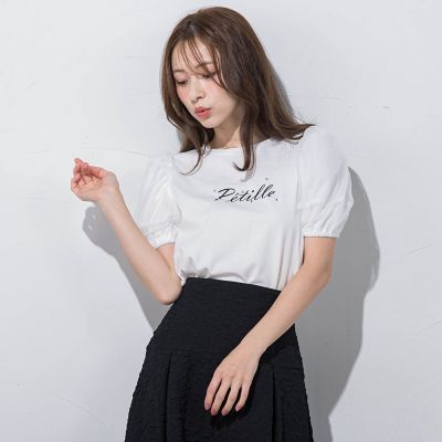 ジュエルロゴチュールパフＴシャツ≪洗濯機で洗える≫