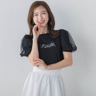 ジュエルロゴチュールパフＴシャツ≪洗濯機で洗える≫
