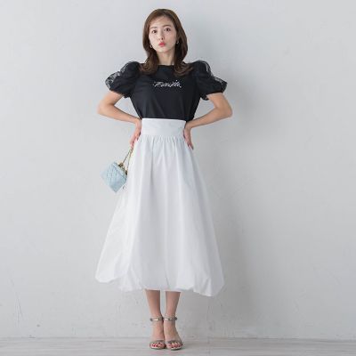 ジュエルロゴチュールパフＴシャツ≪洗濯機で洗える≫
