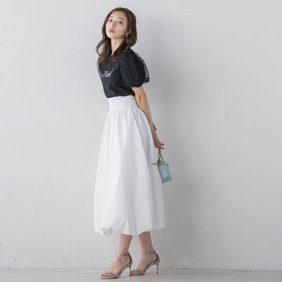 ジュエルロゴチュールパフＴシャツ≪洗濯機で洗える≫