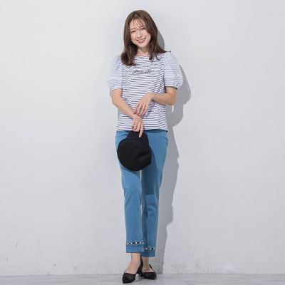 ジュエルロゴチュールパフＴシャツ≪洗濯機で洗える≫