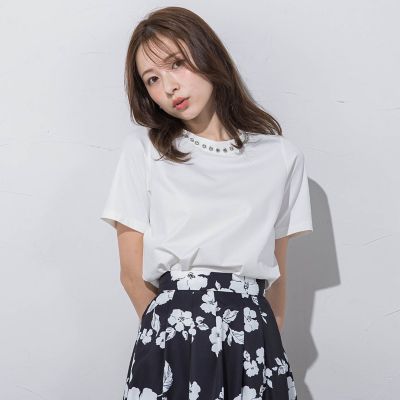 ジュエルネックトップス≪手洗い可能≫