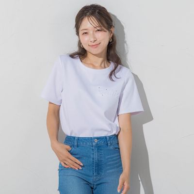 エンボスロゴＴシャツ≪手洗い可能≫