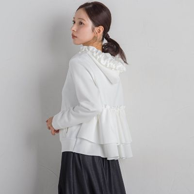 フードフリルパーカー≪手洗い可能≫