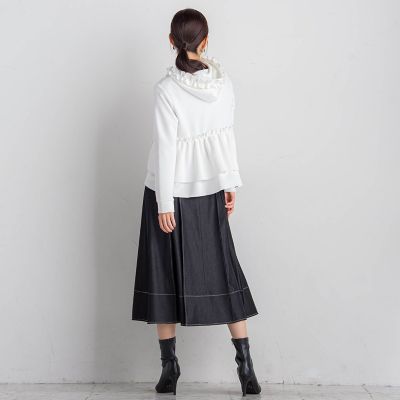 フードフリルパーカー≪手洗い可能≫