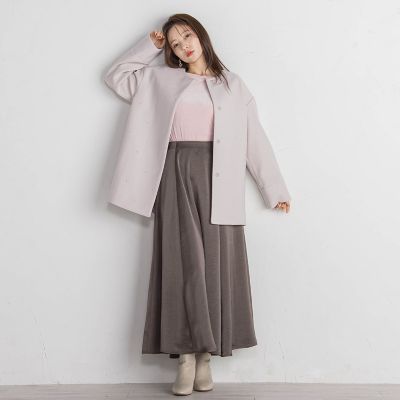 ニュアンスベロアバックシャンカットソー≪手洗い可能≫
