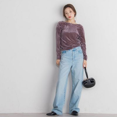 ニュアンスベロアバックシャンカットソー≪手洗い可能≫