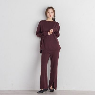 ポンチギャザースリーブカットソー≪セットアップ対応／手洗い可能≫
