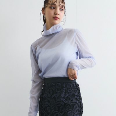 QUEENS COURT（Women）/クイーンズコート トリコットシアータートルプルオーバー≪手洗い可能≫