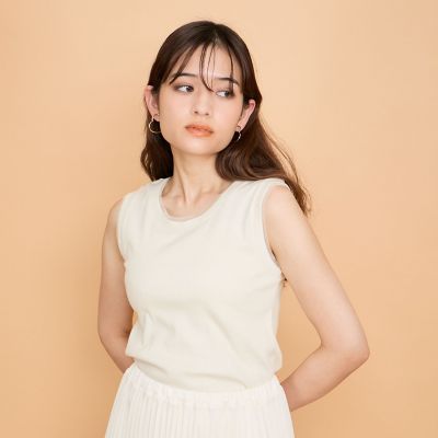 ＜QUEENS COURT（Women）＞ラメテレコインナータンク≪手洗い可能≫
