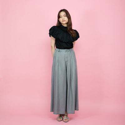 シルケットカットフリルトップス≪手洗い可能≫