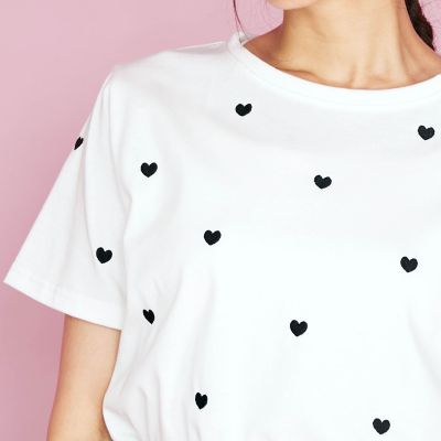 ハート刺繍Tシャツ≪洗濯機で洗える≫ | QUEENS COURT (Women