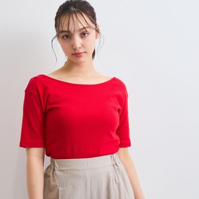 テレコボートネック２ＷＡＹトップス≪手洗い可能≫
